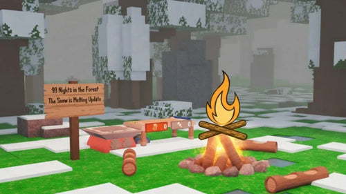 Dark misty forest representing the eerily emptied world of 99 Nights in the Forest after the January entity exodus update