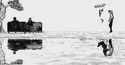 abstract motion blur photography illustrating extreme speed debate in Kagurabachi manga bench assassination panel