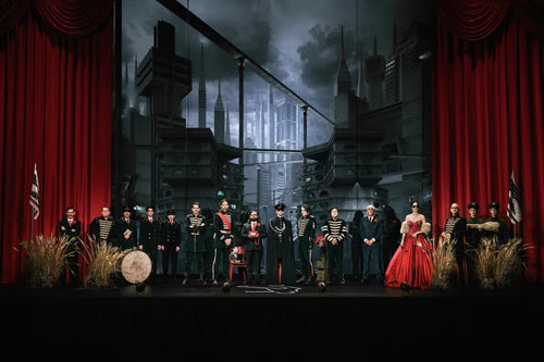 My Chemical Romance performing at a massive stadium on The Black Parade 2026 tour with dramatic stage lighting