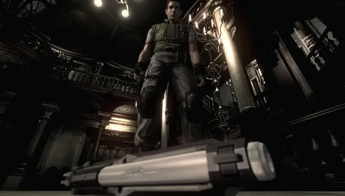 dark forest survival horror atmosphere Resident Evil Remake Spencer Mansion opening