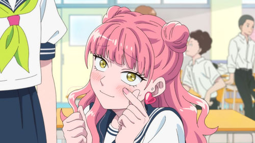 You and I Are Polar Opposites anime key visual featuring Suzuki and Tani with the ensemble cast for the Reiwa rom-com breakdown