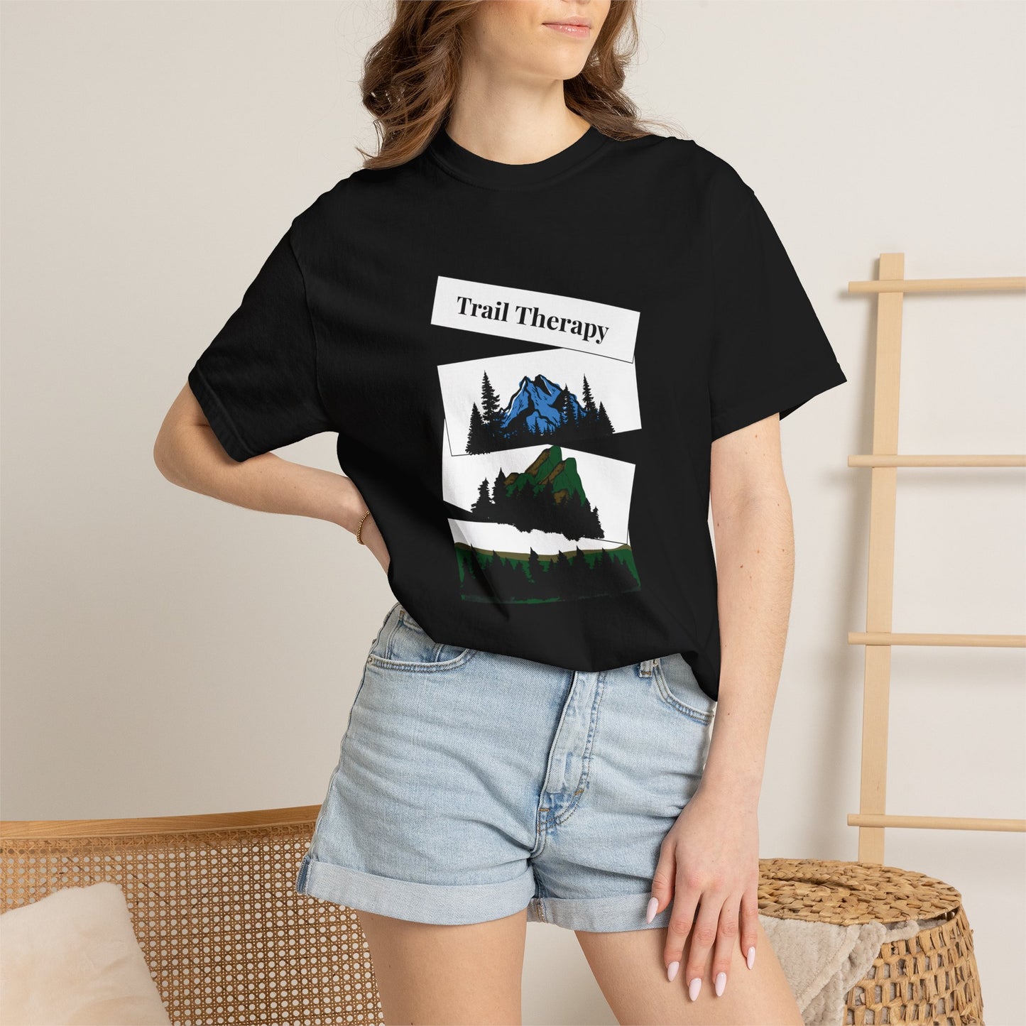 Mountain Landscape Trail T-Shirt | Trail Running Lifestyle | Outdoor Adventure Graphic Tee