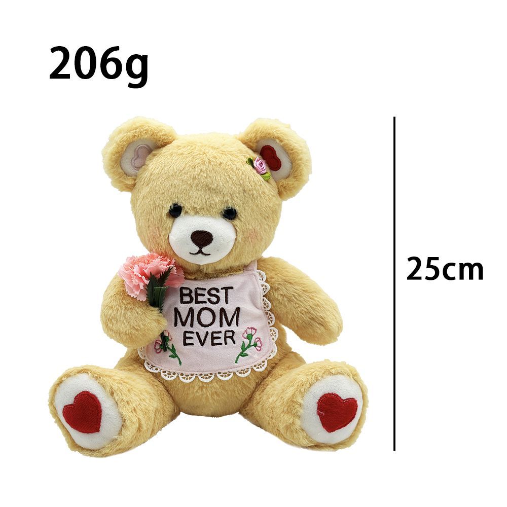 25cm mothers day teddy bear plush gift white background