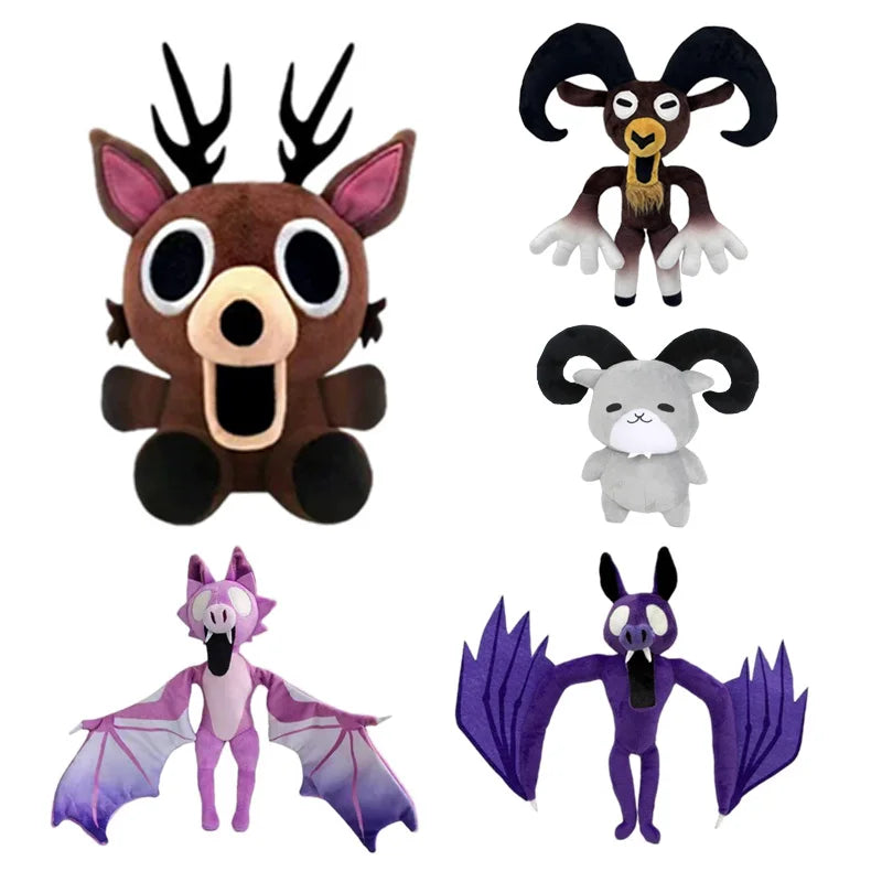 99 Nights in The Forest The Deer plushie with black antlers