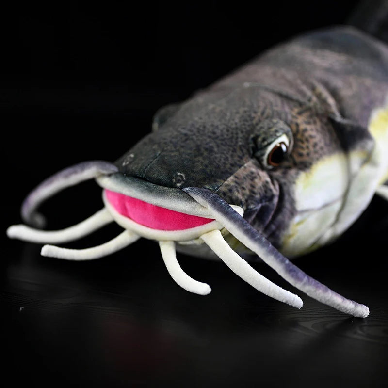 Aquarium fish plush toy redtail catfish compact collectible size