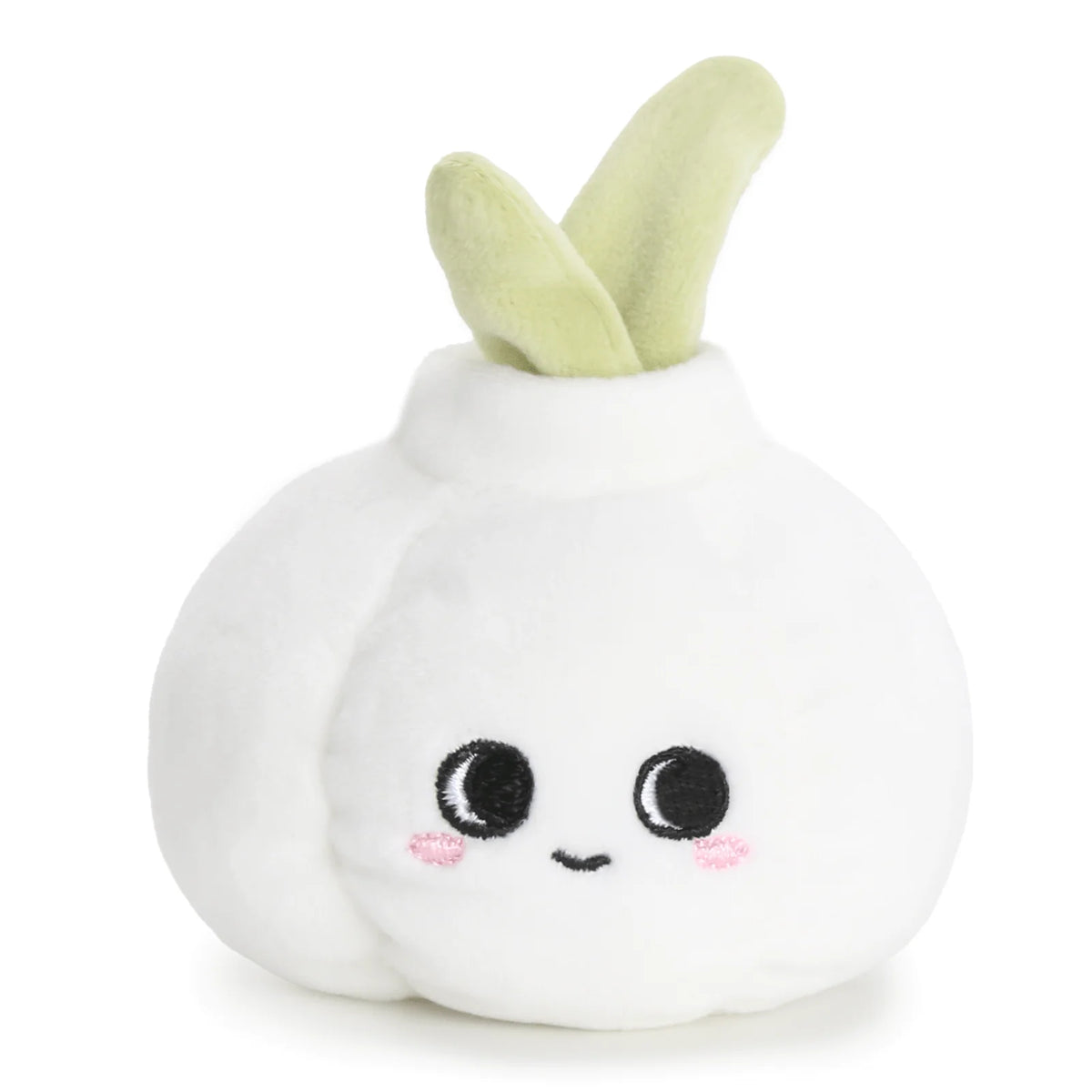 Cute garlic toy front view full body shot light background