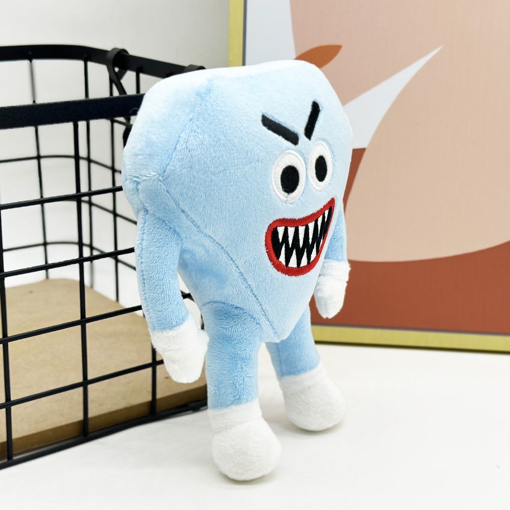 Cute villain plush Diamond from Save the Shapes game close-up