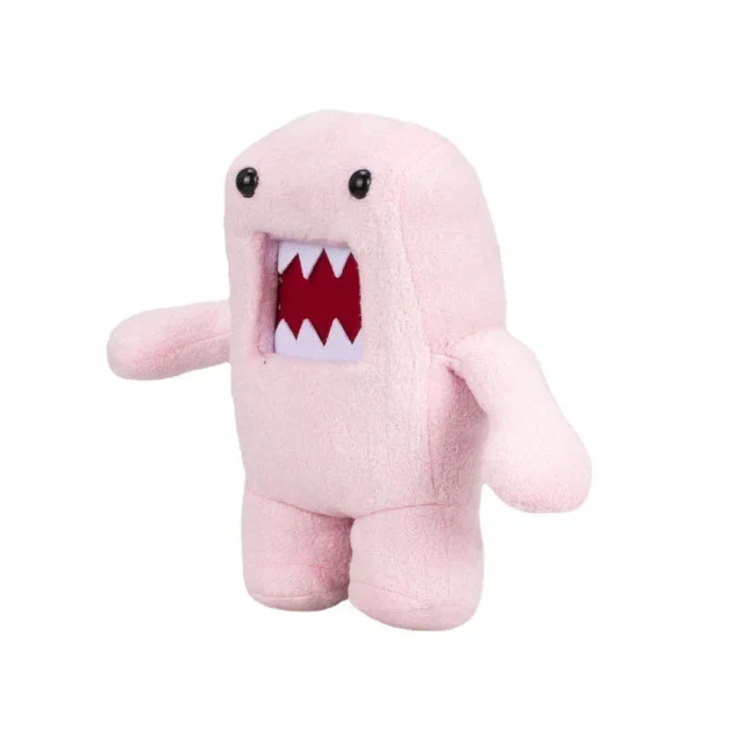 Detailed felt teeth on a Domo Kun plush mouth
