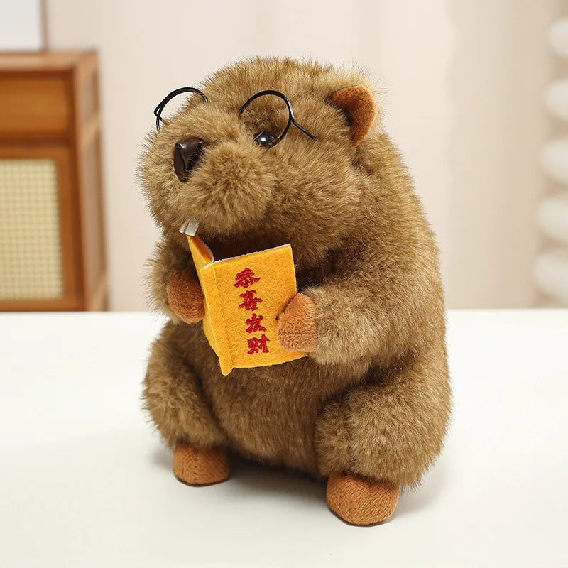 Handmade marmot plush toy cotton filled