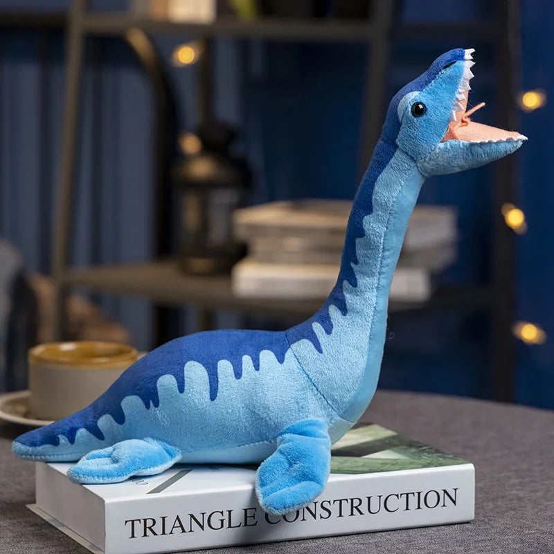 Handmade prehistoric ocean dinosaur plush toy detail