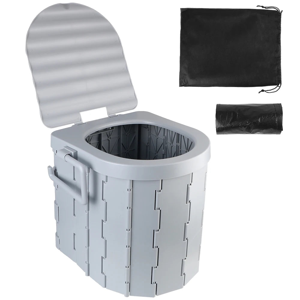 High-strength portable toilet demonstrating weight capacity