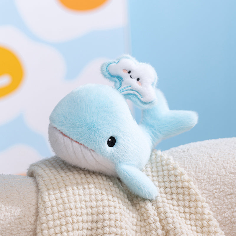 Whale Shark Plush and Blue Whale Stuffed Animal Set | Kawaii 25cm Ocean Gift for Ocean Lovers
