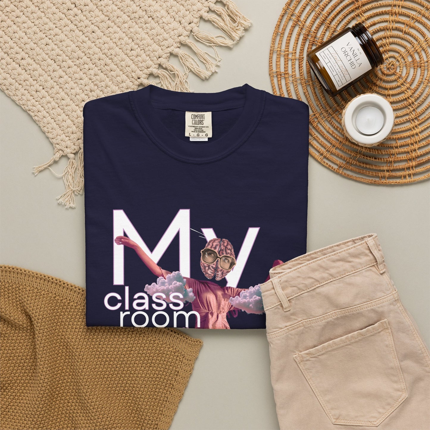 Relaxed heavyweight t-shirt with expressive front print design