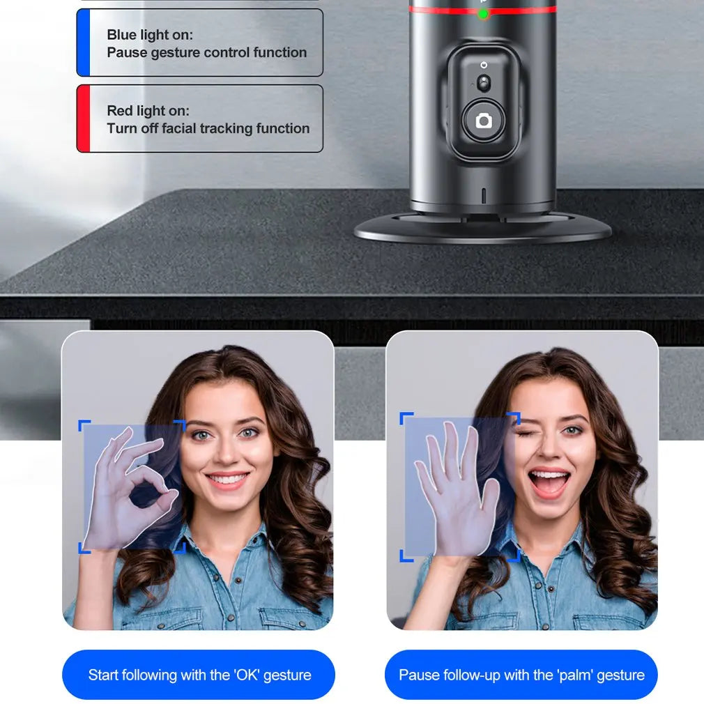 Face tracking phone mount with remote control