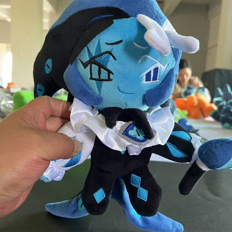 Shadow cookie plush Blue Jester Trickster Plush Pastel Wizard Puppet Master Plush 25cm
