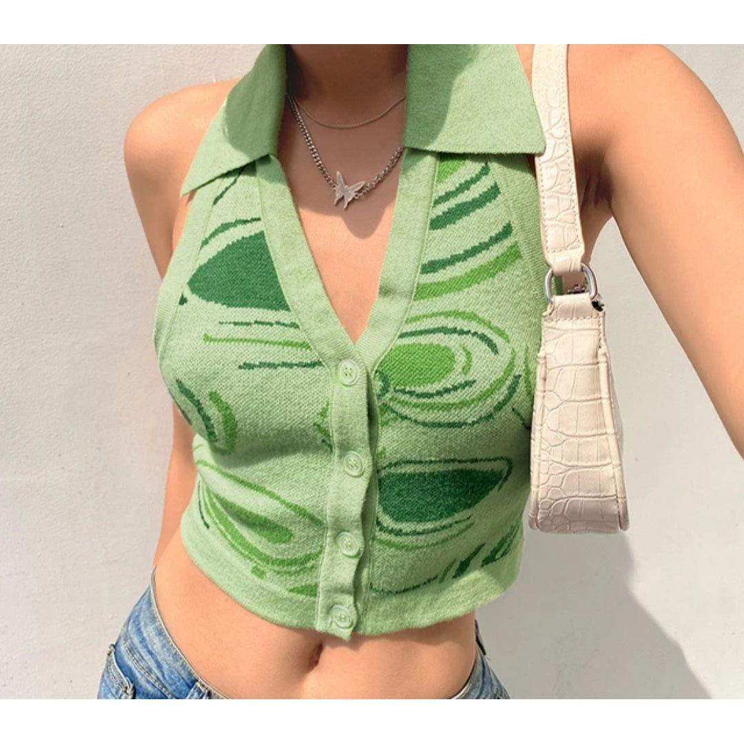 Halter Knitted Tops - aprasi