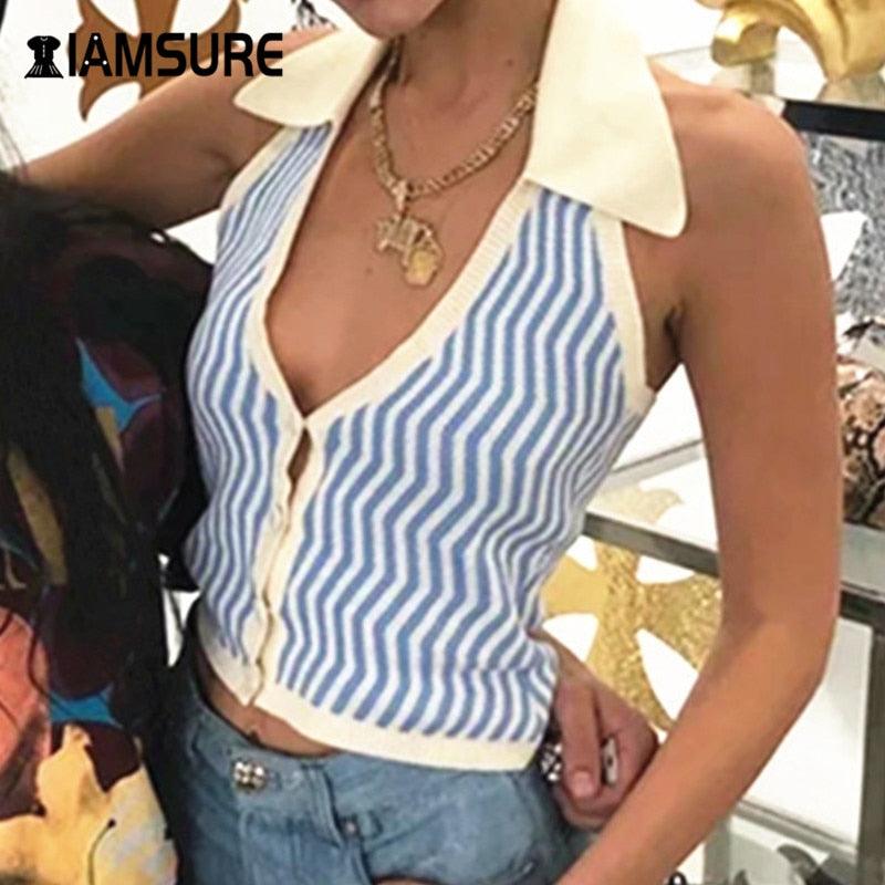 Halter Knitted Tops - aprasi