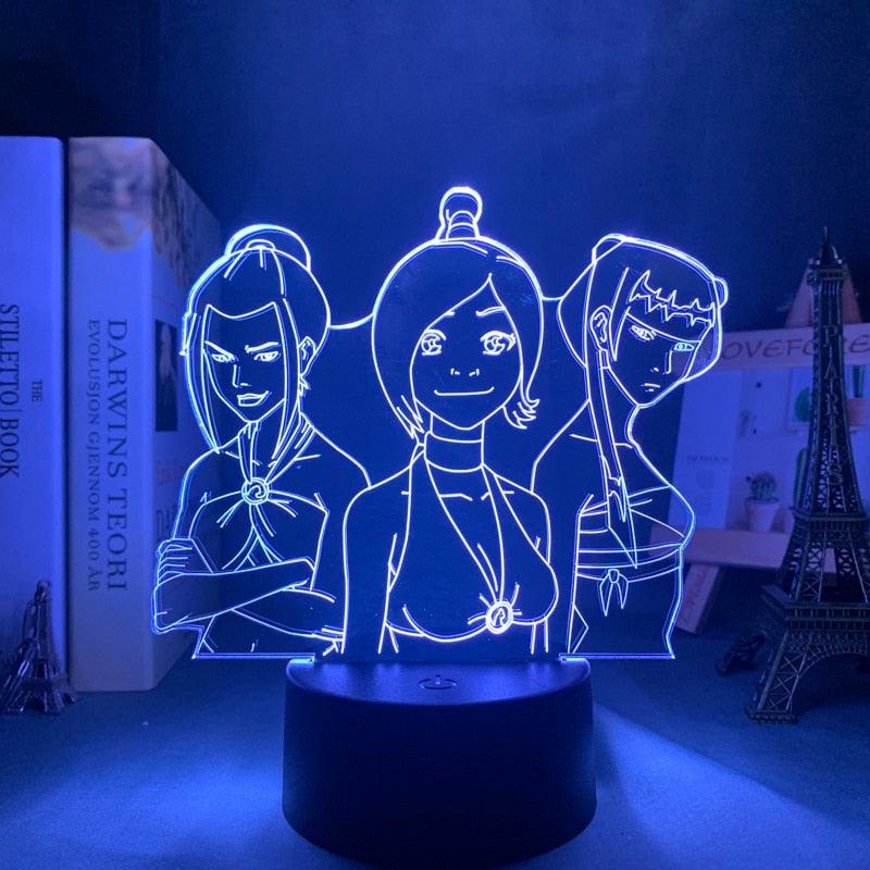 Azula/mai/ Ty Lee lamp ATLA - aprasi