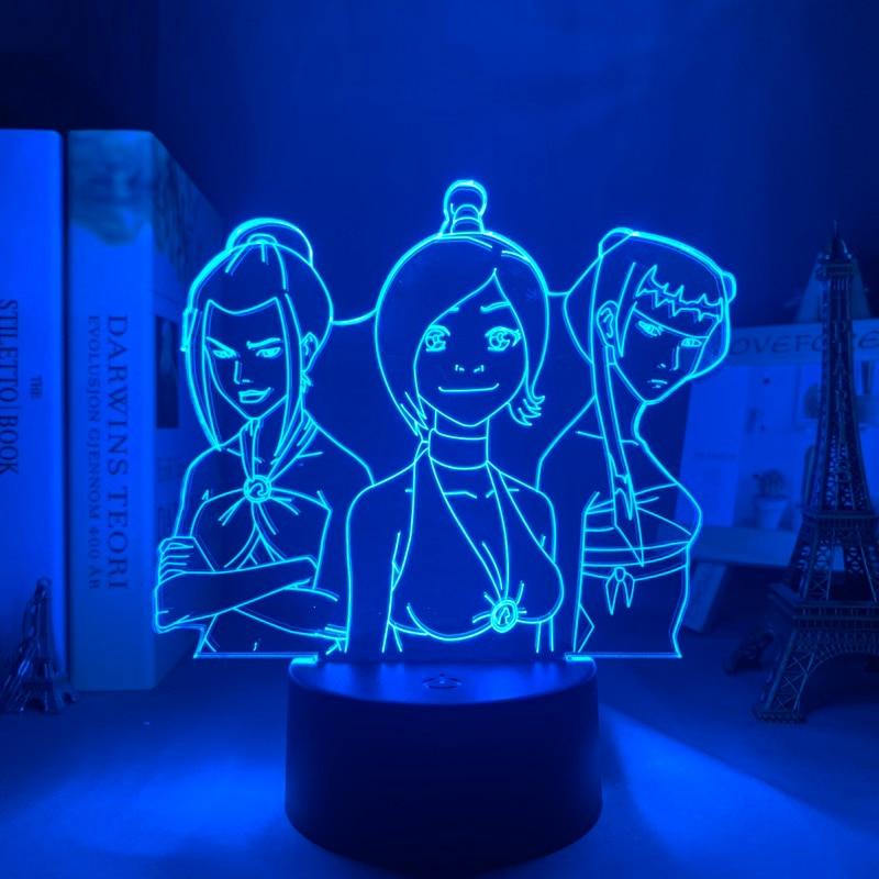 Azula/mai/ Ty Lee lamp ATLA - aprasi