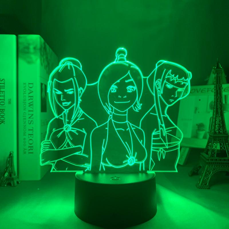 Azula/mai/ Ty Lee lamp ATLA - aprasi