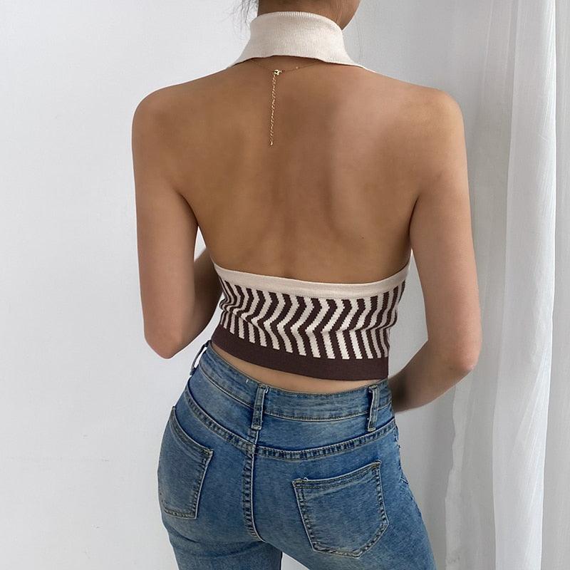 Halter Knitted Tops - aprasi