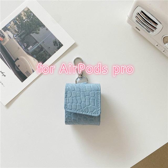 Luxury Leather Bag case For Airpods - aprasi