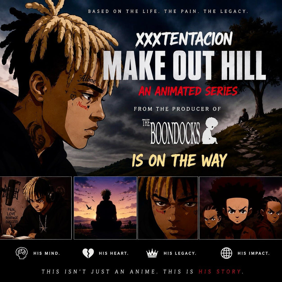 Make Out Hill is the first animated film inspired by XXXTENTACION's legacy. Here's everything fans need to know about the studio, the story, and what's coming next.