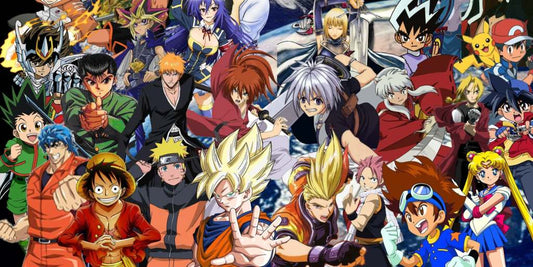  rows of identical figures representing overpowered wish fulfillment anime protagonist tropes and isekai oversaturation