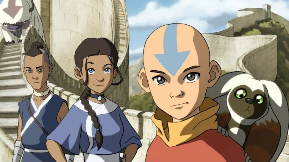 Abstract digital animation artwork representing the Avatar universe bending elements and Spirit World themes