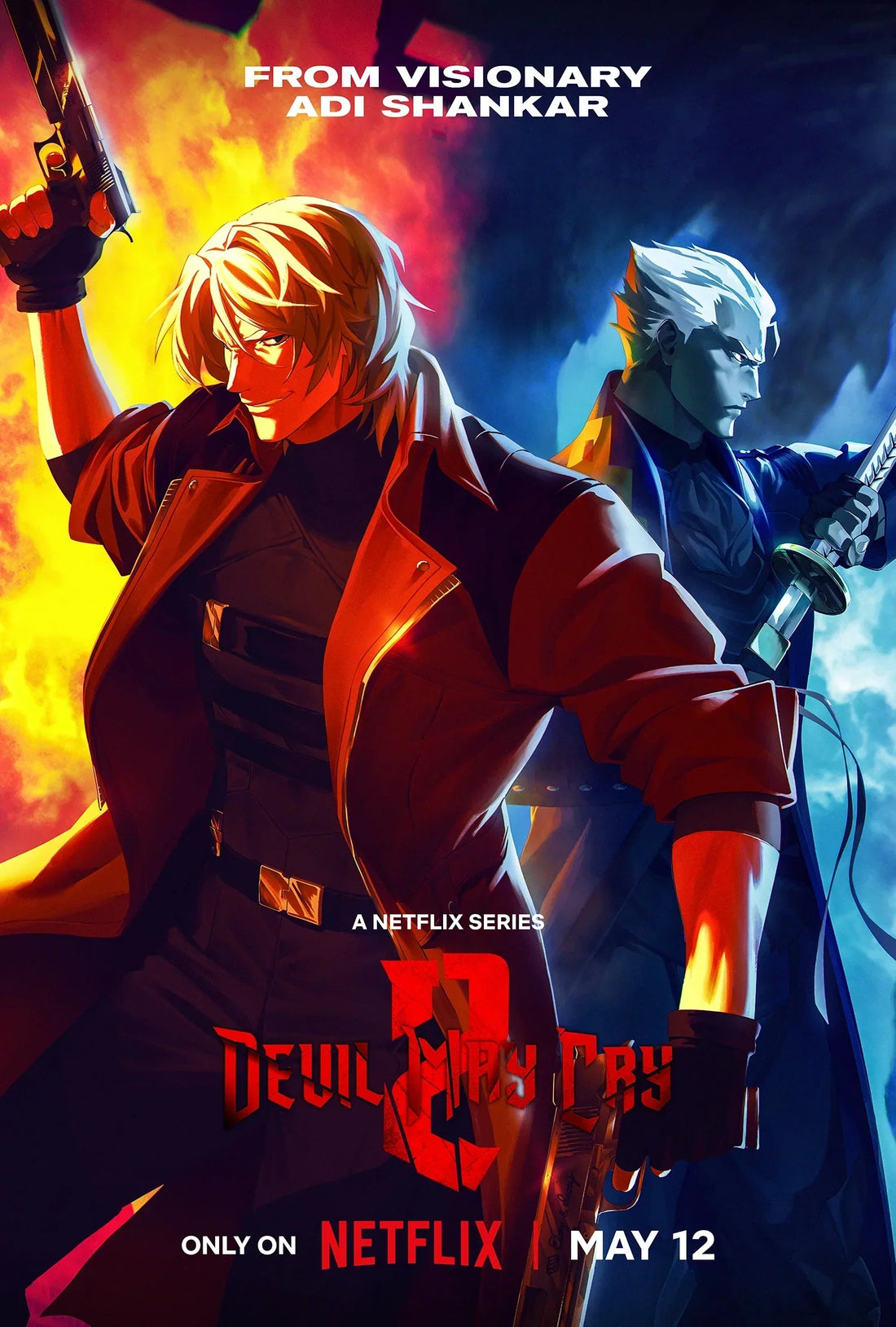  Devil May Cry Season 2 official trailer thumbnail showing Dante and Vergil reunion Netflix May 2026