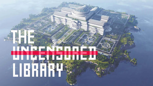 Minecraft Uncensored Library neoclassical dome built by Reporters Without Borders and BlockWorks to house banned journalism