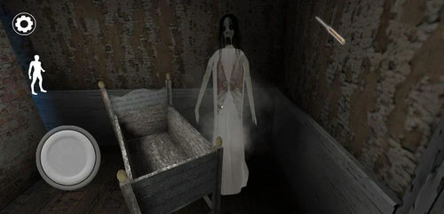 Dark forest at night evoking the horror atmosphere of DVloper's Slendrina and Granny game universe
