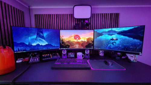 cozy gamer setup with controller warm lights gaming merchandise collectibles 2026