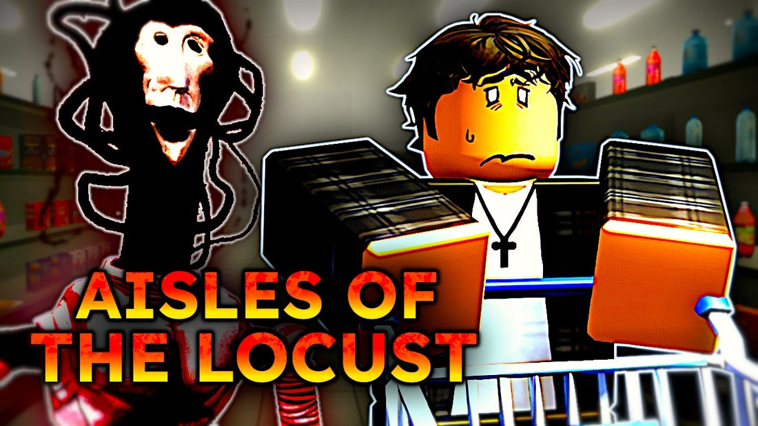 Escape Aisles of the Locust on Roblox: find the staff access card, dodge the Locust's sight-based hunt, and make it out through the loading dock.