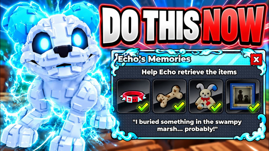 Find all 4 Echo dog items in Steal An Egg’s Halloween Dimension, from the Old Photograph to Mr. Squeaky, then claim the Haunted Rod. Full route inside.