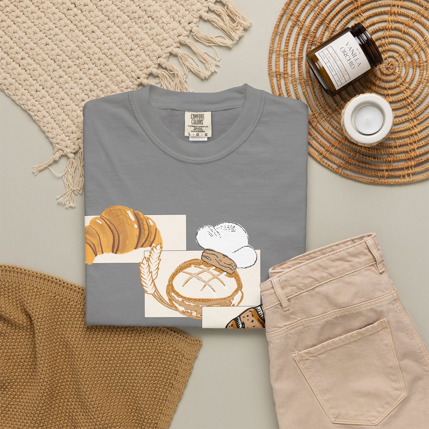 Bakery Graphic T-Shirt | Sourdough & Croissant Design | Bread Enthusiast Tee