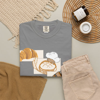 Bakery Graphic T-Shirt | Sourdough & Croissant Design | Bread Enthusiast Tee