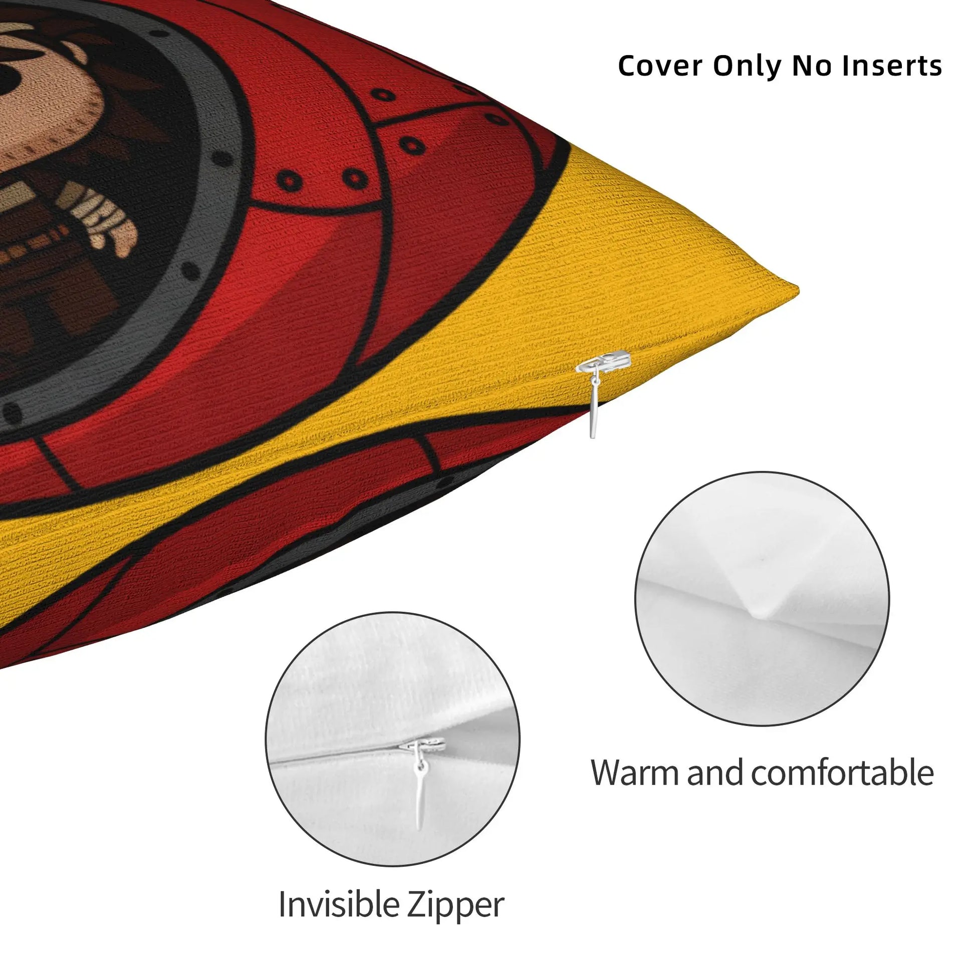 12-inch Iron Lung decorative pillowcases for gaming rooms.