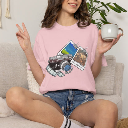 Vintage Camera & Polaroids T-Shirt — Photography Lover Graphic Tee