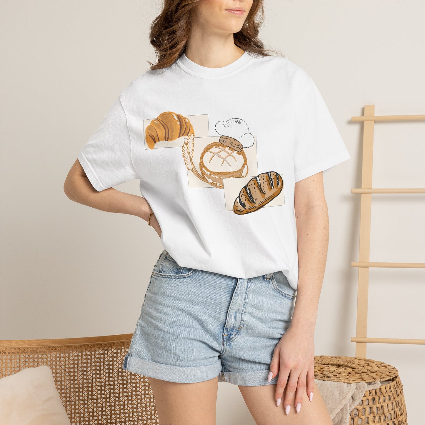 Bakery Graphic T-Shirt | Sourdough & Croissant Design | Bread Enthusiast Tee
