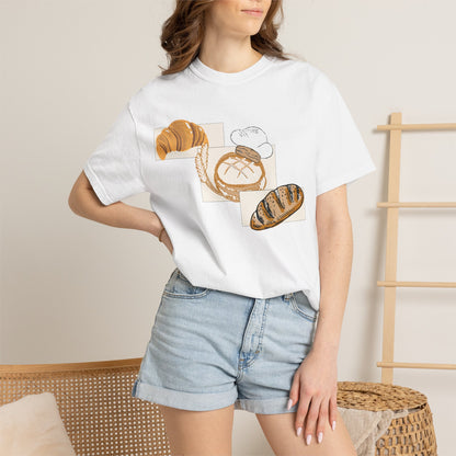 Bakery Graphic T-Shirt | Sourdough & Croissant Design | Bread Enthusiast Tee