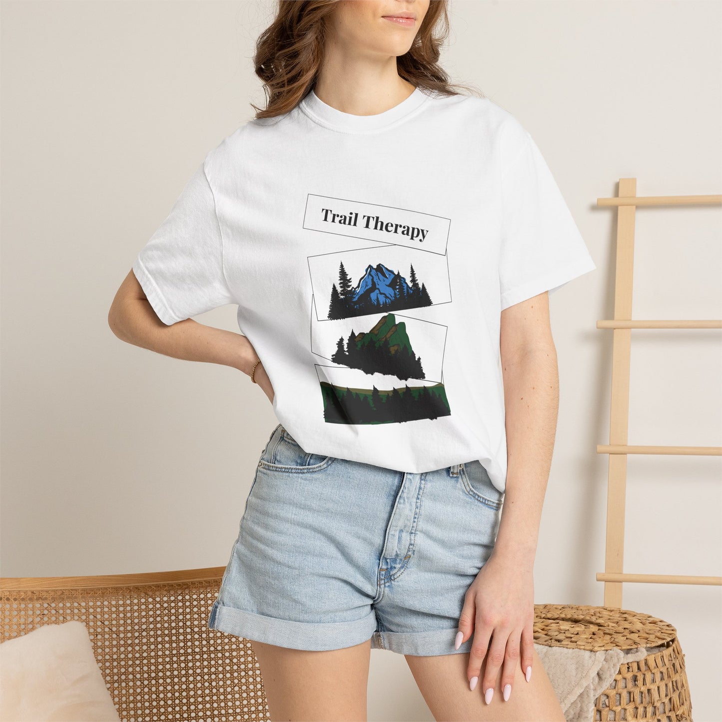 Mountain Landscape Trail T-Shirt | Trail Running Lifestyle | Outdoor Adventure Graphic Tee