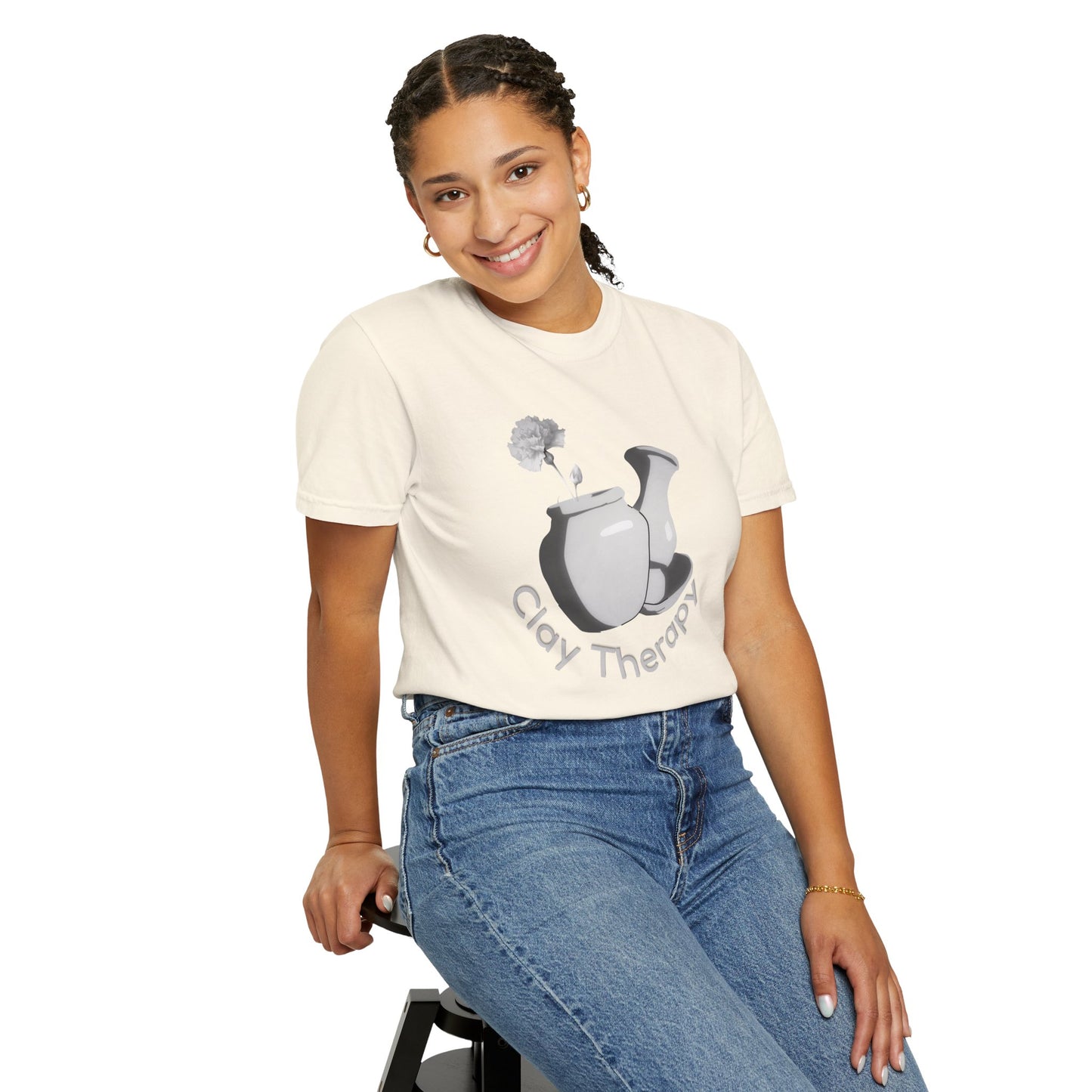 Clay Therapy Unisex Tee — Pottery Lover Shirt | Ceramic Artist Gift | Comfort Colors Garment Dyed Tee
