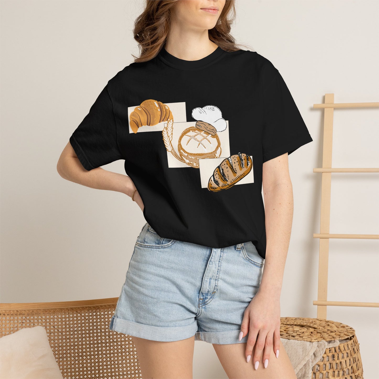 Bakery Graphic T-Shirt | Sourdough & Croissant Design | Bread Enthusiast Tee