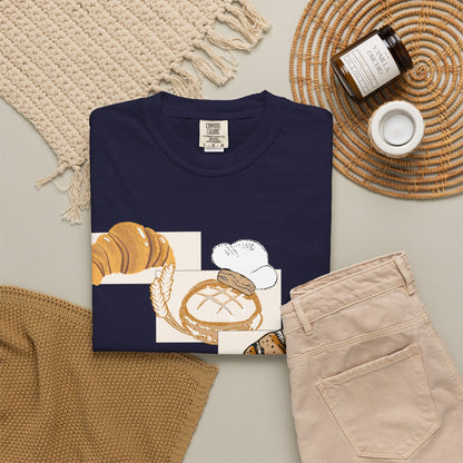 Bakery Graphic T-Shirt | Sourdough & Croissant Design | Bread Enthusiast Tee