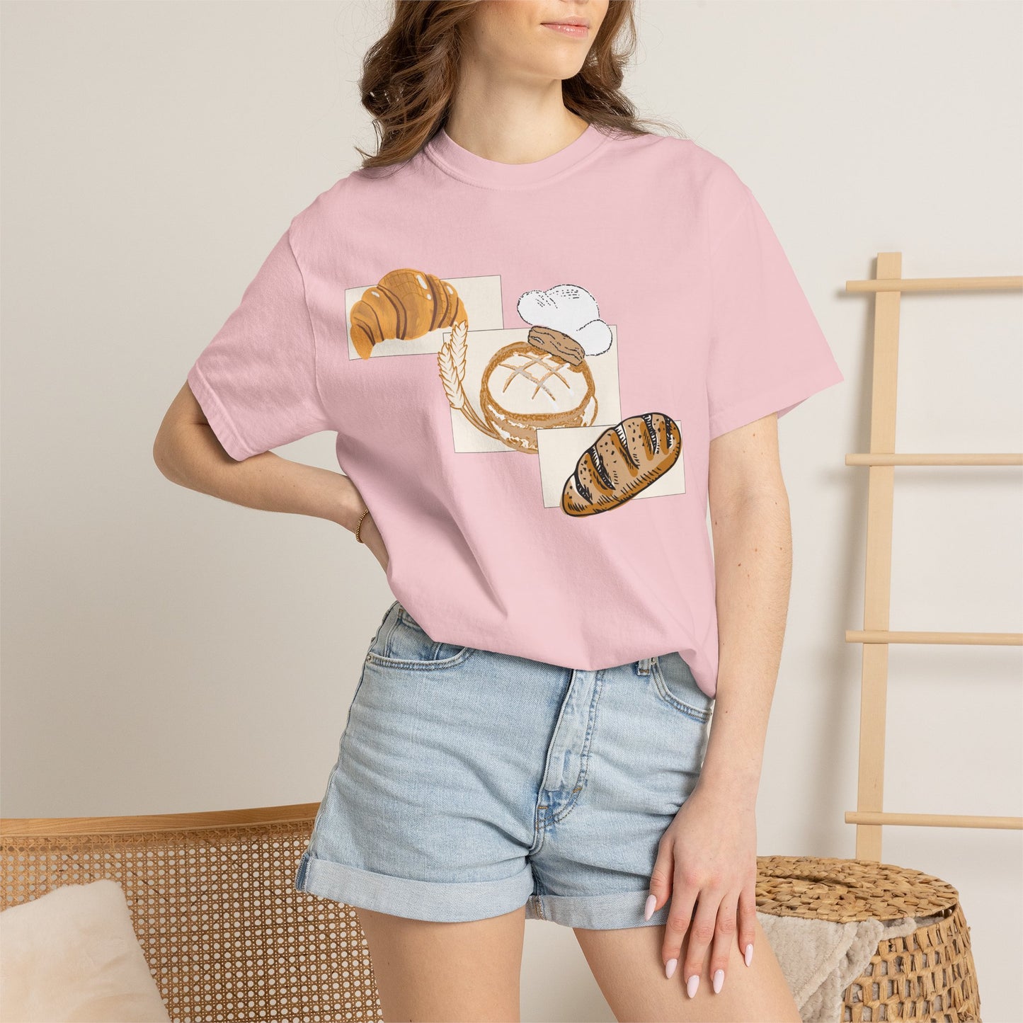 Bakery Graphic T-Shirt | Sourdough & Croissant Design | Bread Enthusiast Tee