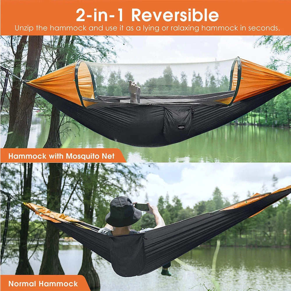 2-Person Hammock Tent with Mosquito Net Outdoors