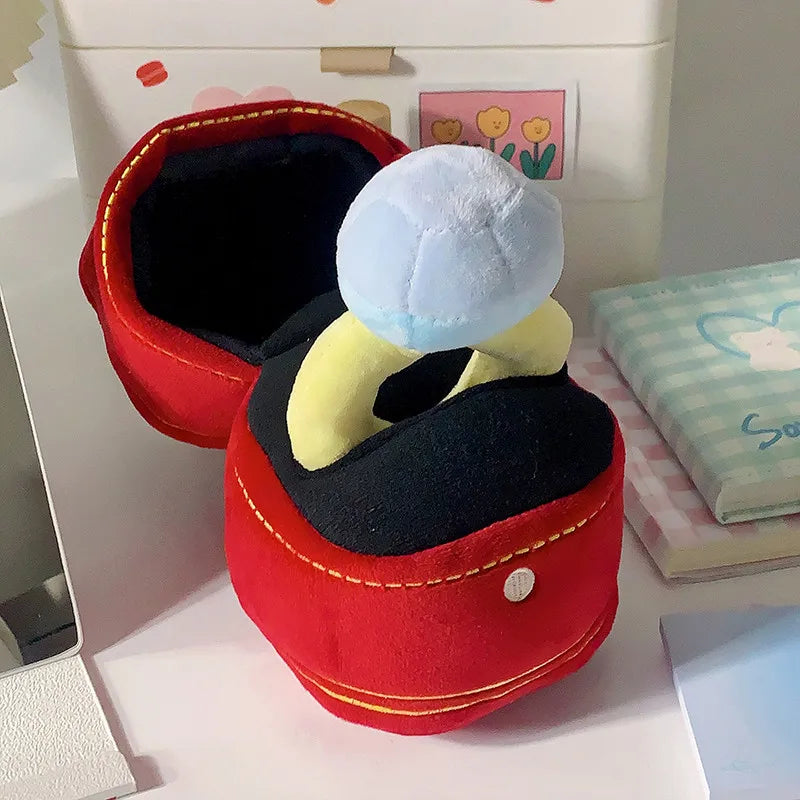 20cm giant plush diamond ring and jewelry box set with size comparison reference