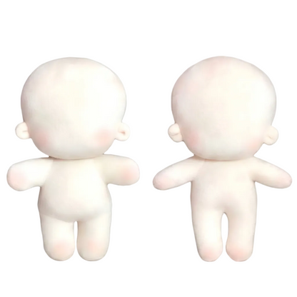 20cm naked body plush doll blank canvas front view
