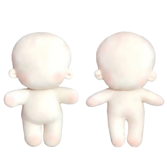 20cm naked body plush doll blank canvas front view
